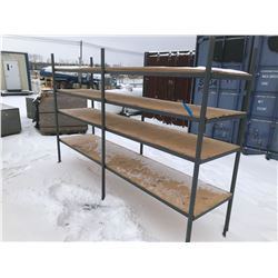 FT.MAC: 4 TIER METAL SHELVING UNIT, 24" X 120" X 80"