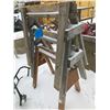 Image 1 : FT.MAC: ASSORTED WOODEN SAW HORSES, VARIOUS SIZES