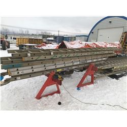 FT.MAC: LOT OF 6 ALUMINUM EXTENSION LADDERS,