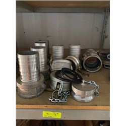 FT.MAC: LOT OF ASSORTED 3" CAM LOCK FITTINGS