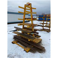 FT.MAC: 7FT STEEL RACK C/W ASSORTED CUTTING EDGES