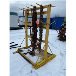 FT.MAC: 7FT STEEL RACK C/W TIRE CHAINS TO FIT JOHN