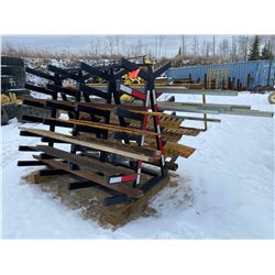 FT.MAC: 6FT X 6FT STEEL RACK C/W ASSORTED CUTTING