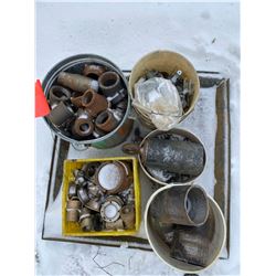 FT.MAC: LOT OF ASSORTED STEEL FITTINGS, THREADED