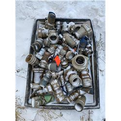 FT.MAC: ASSORTED CAM LOCK FITTINGS OF VARIOUS SIZES