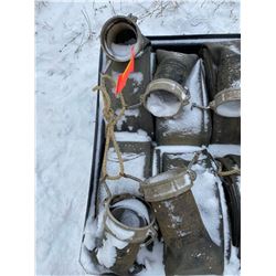 FT.MAC: LOT OF FOUR LAY-FLAT HOSE, 6IN X 50FT EACH