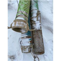 FT.MAC: LOT OF 3 SUCTION HOSE, 3IN X 20FT LONG