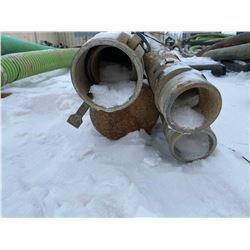 FT.MAC: LOT OF 4 SUCTION HOSE, 3IN X 20FT LONG