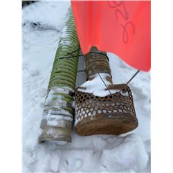 FT.MAC: LOT OF 2 SUCTION HOSE, 3IN X 20FT LONG