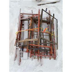 FT.MAC: ASSORTED FOLDING SIGN STANDS, VARIOUS SIZES