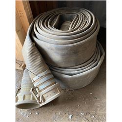 FT.MAC: LOT OF 2 LAY-FLAT HOSE, 4IN X 50FT