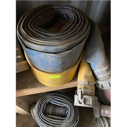 FT.MAC: LOT OF 2 LAY-FLAT HOSE, 3IN X 50FT