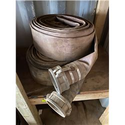 FT.MAC: LOT OF 2 LAY-FLAT HOSE, 3IN X 50FT