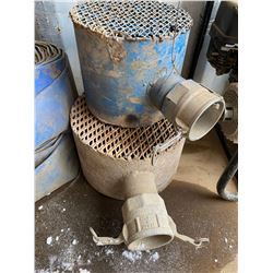 FT.MAC: LOT OF TWO 3INCH STRAINERS, 10" & 12"