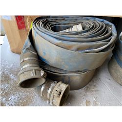 FT.MAC: LOT OF 2 LAY-FLAT HOSE, 4IN X 50FT