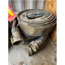 FT.MAC: LOT OF 2 LAY-FLAT HOSE, 4IN X 10FT