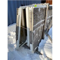 FT. MAC: 5 DOUBLE PANE PVC WINDOWS, 3 @ 96" X 48"