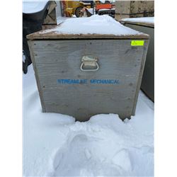 FT. MAC: WOODEN TOOL BOX, 28" X 28" X 60"