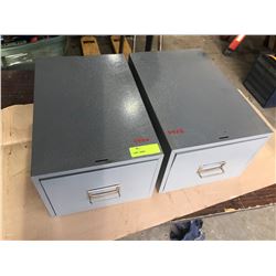 SH. PARK: 2 METAL SINGLE DRAWER FILE CABINETS