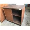 Image 2 : SH. PARK:  WOODEN SIDE CABINET C/W SLIDING DOORS
