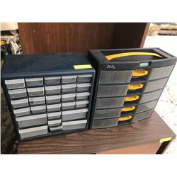 SH. PARK:  2 SMALL PLASTIC PARTS CABINETS WITH