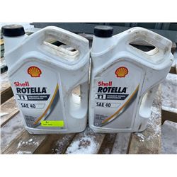 SH. PRK: TWO 5L JUGS OF SHELL ROTELLA SAE40 DIESEL