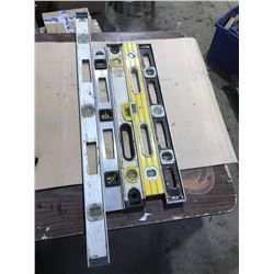 SH. PARK: ASSORTED ALUMINUM CARPENTERS LEVELS