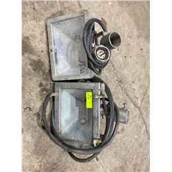 SH. PARK:  LOT OF 2 ALUMINUM 500 WATT QUARTZ LIGHTS