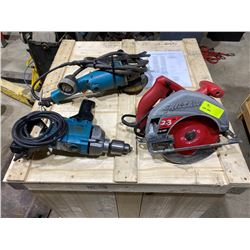SH. PARK: ASSORTED POWER TOOLS: INCLUDES MAKITA 5"
