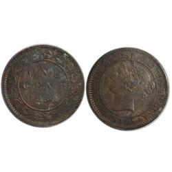 1858 Canada Large Cent -ICCS MS60BN