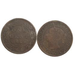 1859W9/8 Canada Large Cent-ICCS F12