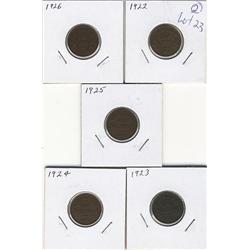 1922-1926 Canada Small Cents-G/VG