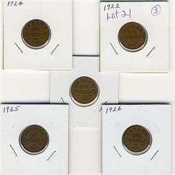 1922-26 Canada Small Cents-VG