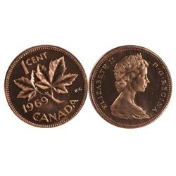 1969 Canada Small Cent-ICCS PL64RedHC