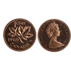 1969 Canada Small Cent-ICCS PL66RedUHC