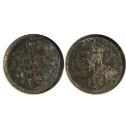 1914 Canada Five Cents-ANACS AU50