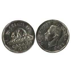 1948 Canada Five Cents-ICCS MS65