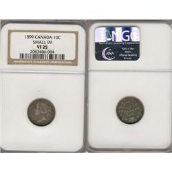1899 Canada Ten Cents-NGC VF25