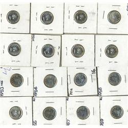 1953-59 Canada Ten Cent Date Run-BU