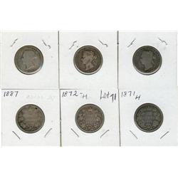 1871H-1887 Canada Twenty-Five Cents