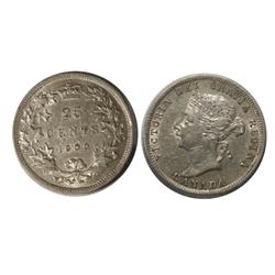 1900 Canada Twenty-Five Cents-ICCS EF40