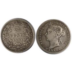 1901 Canada Twenty-Five Cents-ICCS VG8
