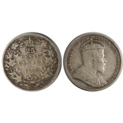 1906 Canada Twenty-Five Cents-ICCS VG8