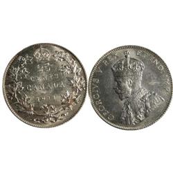 1911 Canada Twenty-Five Cents-PCGS MS62