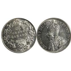 1928 Canada Twenty-Five Cents-PCGS AU58