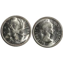 1958 Canada Twenty-Five Cents-ICCS MS63