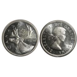 1961 Canada Twenty-Five Cents-ICCS MS64