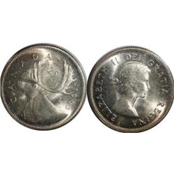 1963 Canada Twenty-Five Cents-ICCS MS64