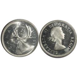 1963 Canada Twenty-Five Cents-ICCS MS64