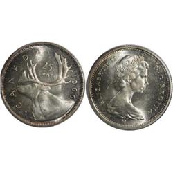 1966 Canada Twenty-Five Cents-ICCS MS65